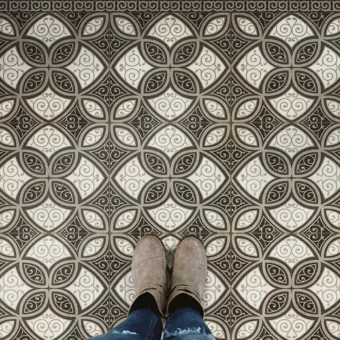 Vintage Vinyl Floorcloth Rug (Pattern 25 Valerian)