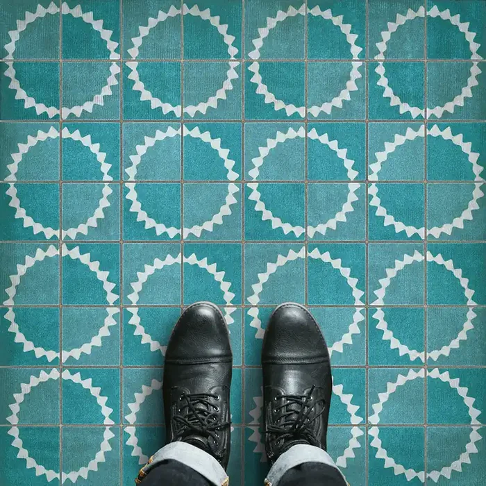 Vintage Vinyl Floorcloth Rug (Pattern 46 Stellar)