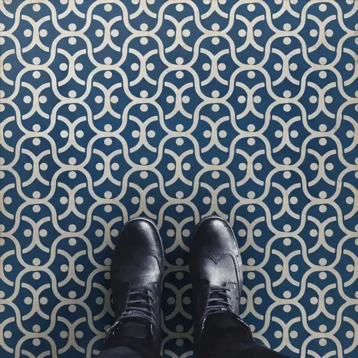 Vintage Vinyl Floorcloth Rug (Pattern 47 A Beautiful Mind)