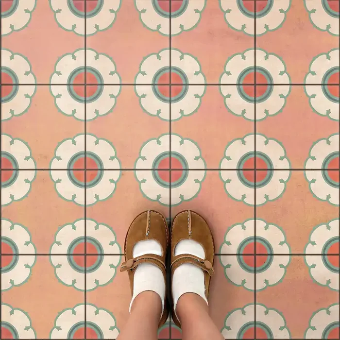 Vintage Vinyl Floorcloth Rug (Pattern 78 Wake Up Little Susie)