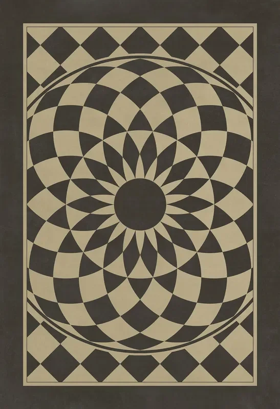 Vintage Vinyl Pattern 01 Rug (We‘re all Mad Here – Lightly Distressed)