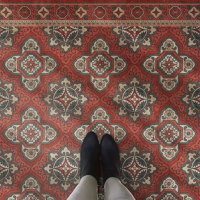 Vinyl Floorcloth Mat (Williamsburg – Antiquary – Provenance)