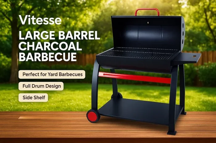 Vitesse Deluxe Large Barrel Charcoal Barbeque
