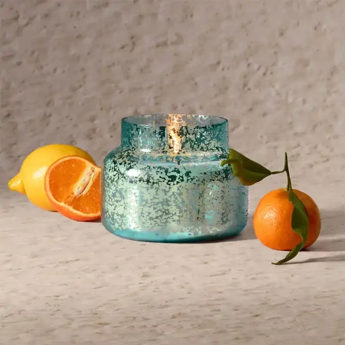 Volcano Aqua Opaline Signature Jar Capri Blue