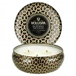 Voluspa – Burning Woods 3 Wick Tin Candle