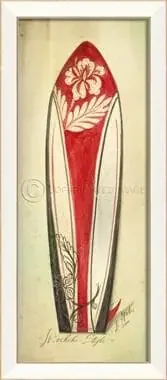 Waikiki Style Framed Print 11″ x 26″