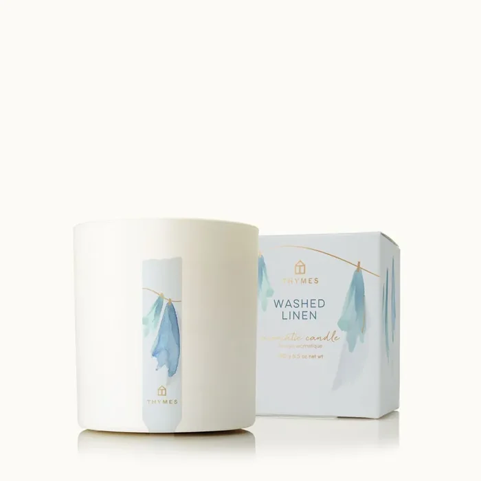 Washed Linen Poured Candle