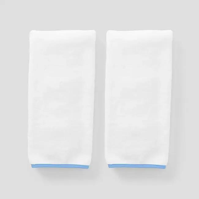 Weezie-Signature Hand Towels (pair) – French Blue on White