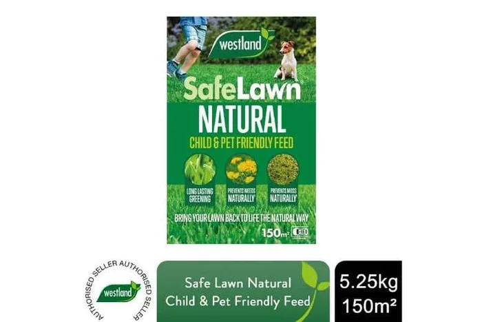 Westland SafeLawn Natural Lawn Feed, 150m² – All-Season Child & Pet-Safe Fertilizer
