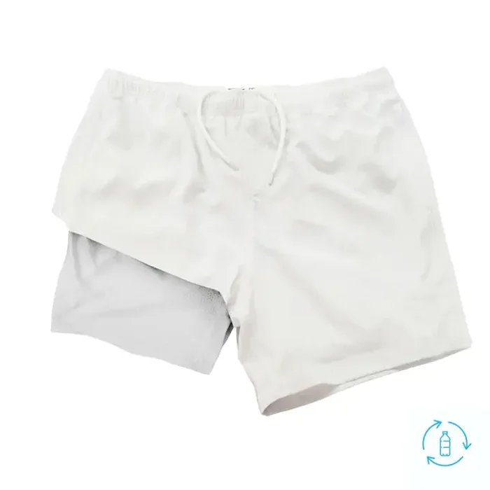 White 5.5″ Lined Shorts