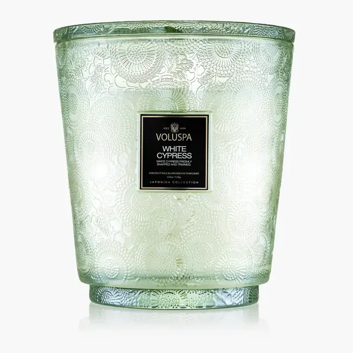 White Cypress – 5 Wick Hearth Candle