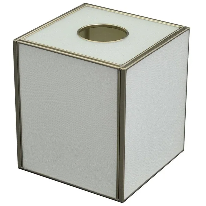 White Faux Lizard Tissue Box