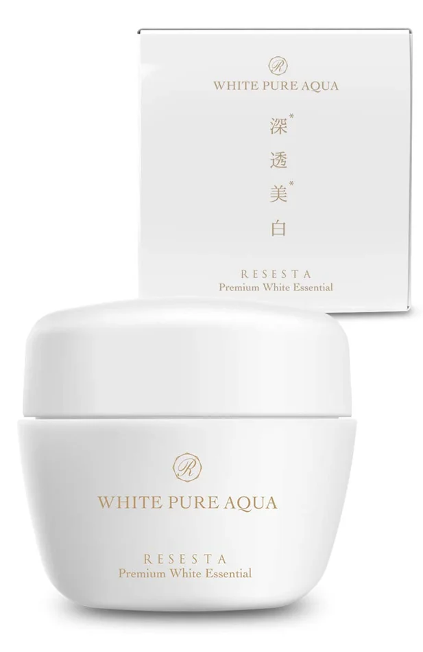 WHITE PURE AQUA Whitening Cream Glycyrrsan 2K Arbutin Darkening Countermeasure Pigmentation Firmness Anti-Wrinkle Aging Care RESESTA 40g Made in Japan