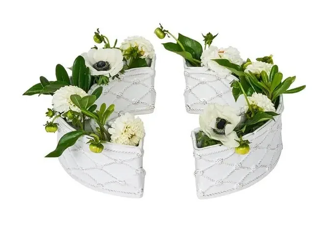 Whitewash Berry & Thread Half Circle Vase Set of 2 – Juliska