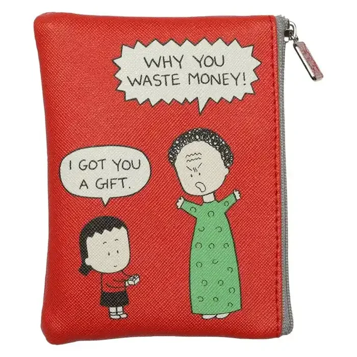 Why You Waste Money Coin Bag in Red Recycled Material Coin Purse Wallet 3.5″ x 5″