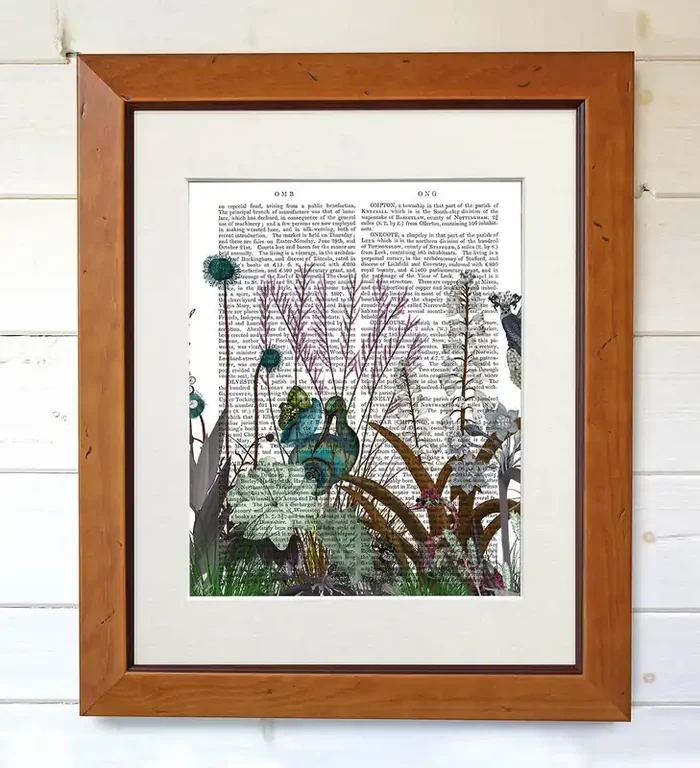 Wildflower Bloom Snail Bird Book Print / Art Print Wall Art