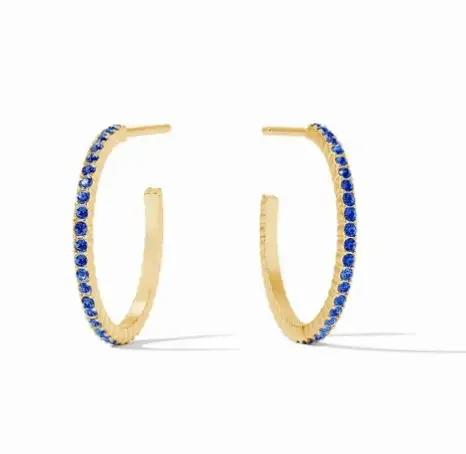 Windsor Hoop- Sapphire Blue CZ- medium- Julie Vos