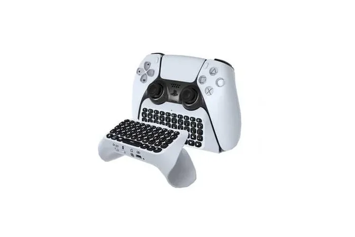 Wireless QWERTY Chatpad Keyboard for PS5 Controller – Bluetooth, Voice Chat, Plug & Play Gaming Accessory