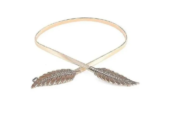 Women’s Vintage Leaf Necklace – Gold & Silver Plated Statement Jewellery, Adjustable Chain