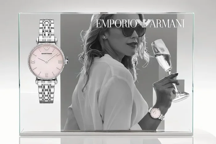 Women’s Emporio Armani AR1779 Gianni Watch – Elegance in Silver & Pink