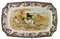 Woodland Rectangular Platter – Hunting Dogs