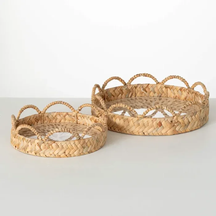 Woven Patterned Trays, 2 sizes