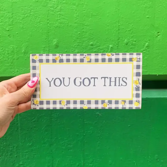 You Got This Watercolor Box Sign Motivational Wooden Sign Decor Display 8″ x 4″