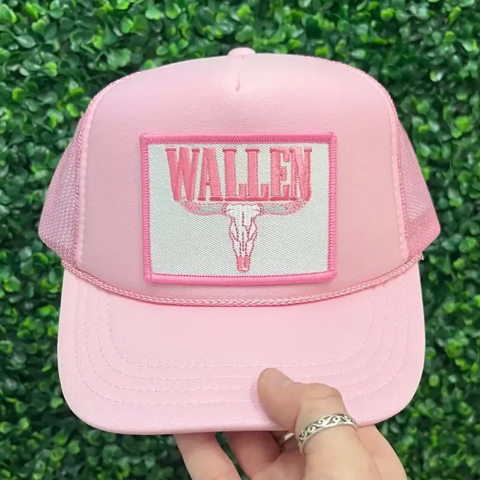 Youth Wallen Puff Trucker Hat • Pink