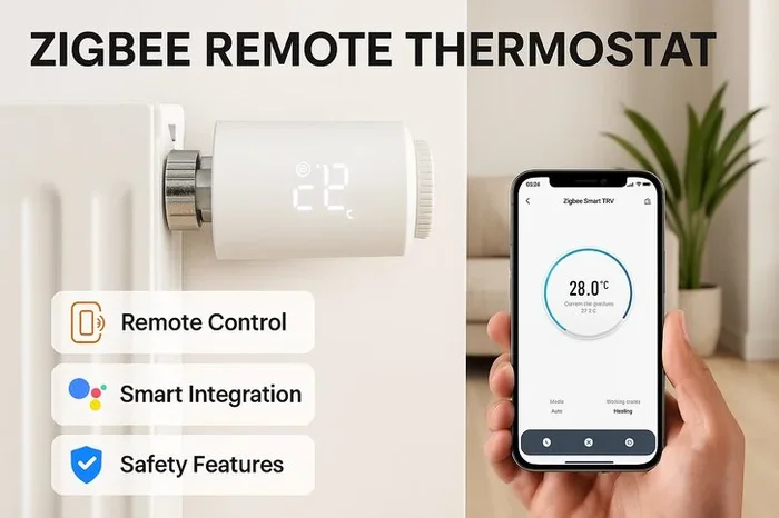 Zigbee Smart Remote Thermostat – Voice Control, Custom Schedules & 100m Wireless Range