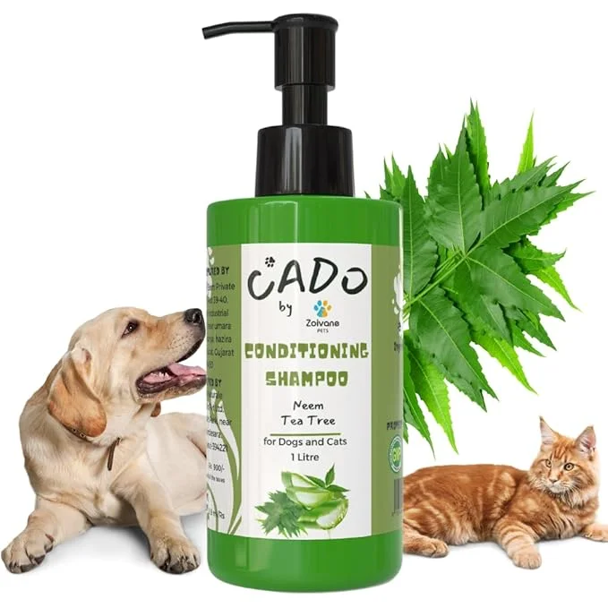 Zoivane Cado Neem Dog Shampoo 1000 Ml | Effective Flea & Tick Control Shampoos for Dogs | Anti-dandruff Formula | Pack of 1