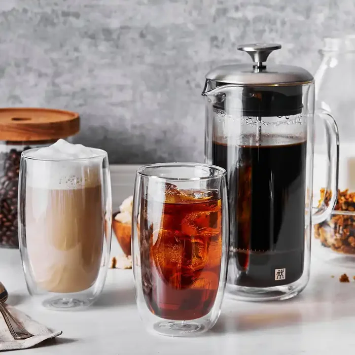 Zwilling Sorrento 3-Piece Double-Wall French Press and Latte Glass Set